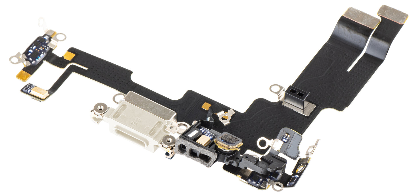 Traka s konektorom za punjenje - Mikrofon za Apple iPhone 14, Srebrna