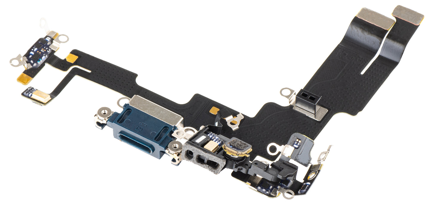 Traka s konektorom za punjenje - Mikrofon za Apple iPhone 14, Tamnoplava