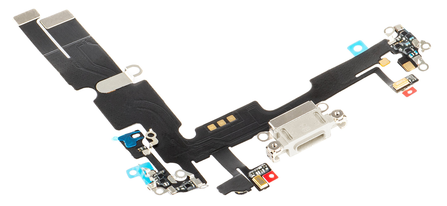 Traka s Konektorom za Punjenje - Mikrofon Apple iPhone 14 Plus, Srebrna