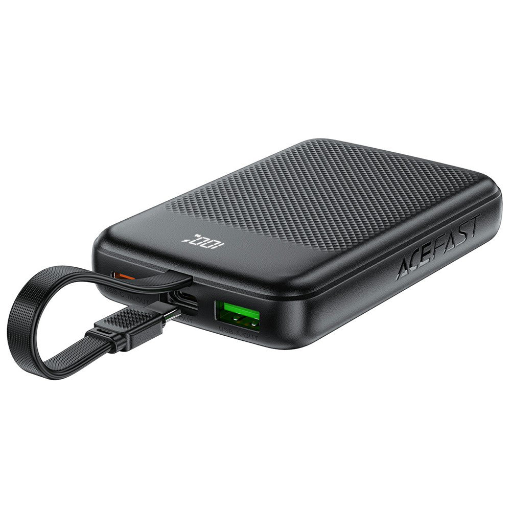 Vanjska baterija Acefast M13, 10000mAh, 22.5W, QC + PD, 1 x USB-A - 2 x USB-C, Crna