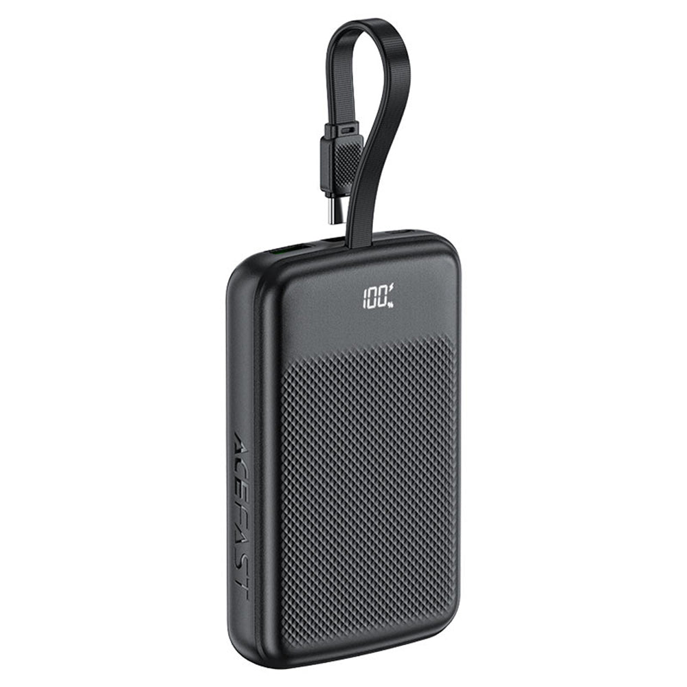Vanjska baterija Acefast M13, 10000mAh, 22.5W, QC + PD, 1 x USB-A - 2 x USB-C, Crna