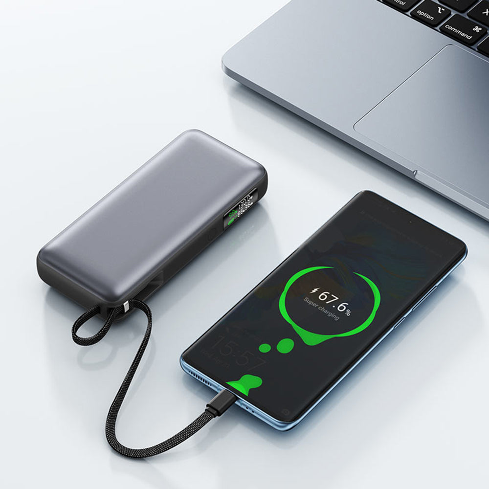 Vanjska baterija Acefast M22, 20000mAh, 130W, QC + PD, 1 x USB-A - 2 x USB-C, Crna