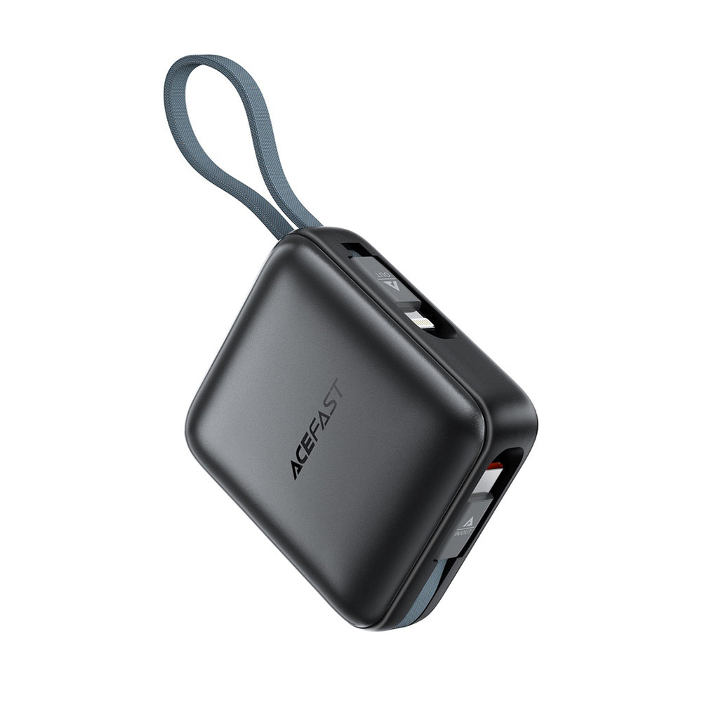 Vanjska baterija Acefast M23, 10000mAh, 22.5W, QC + PD, 1 x Lightning - 2 x USB-C, Siva