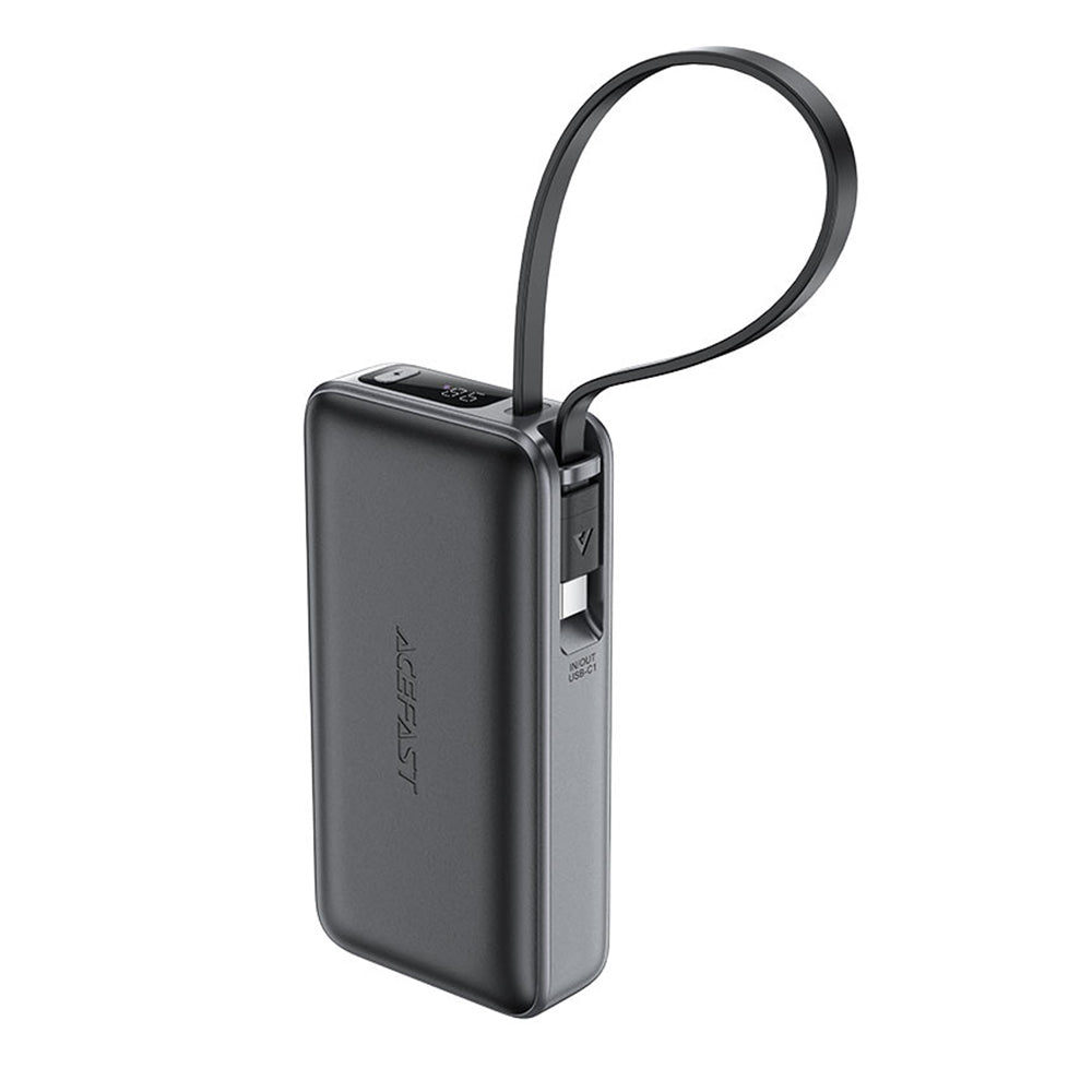 Vanjska baterija Acefast M7, 10000mAh, 30W, QC + PD, 1 x USB-A - 2 x USB-C, Crna