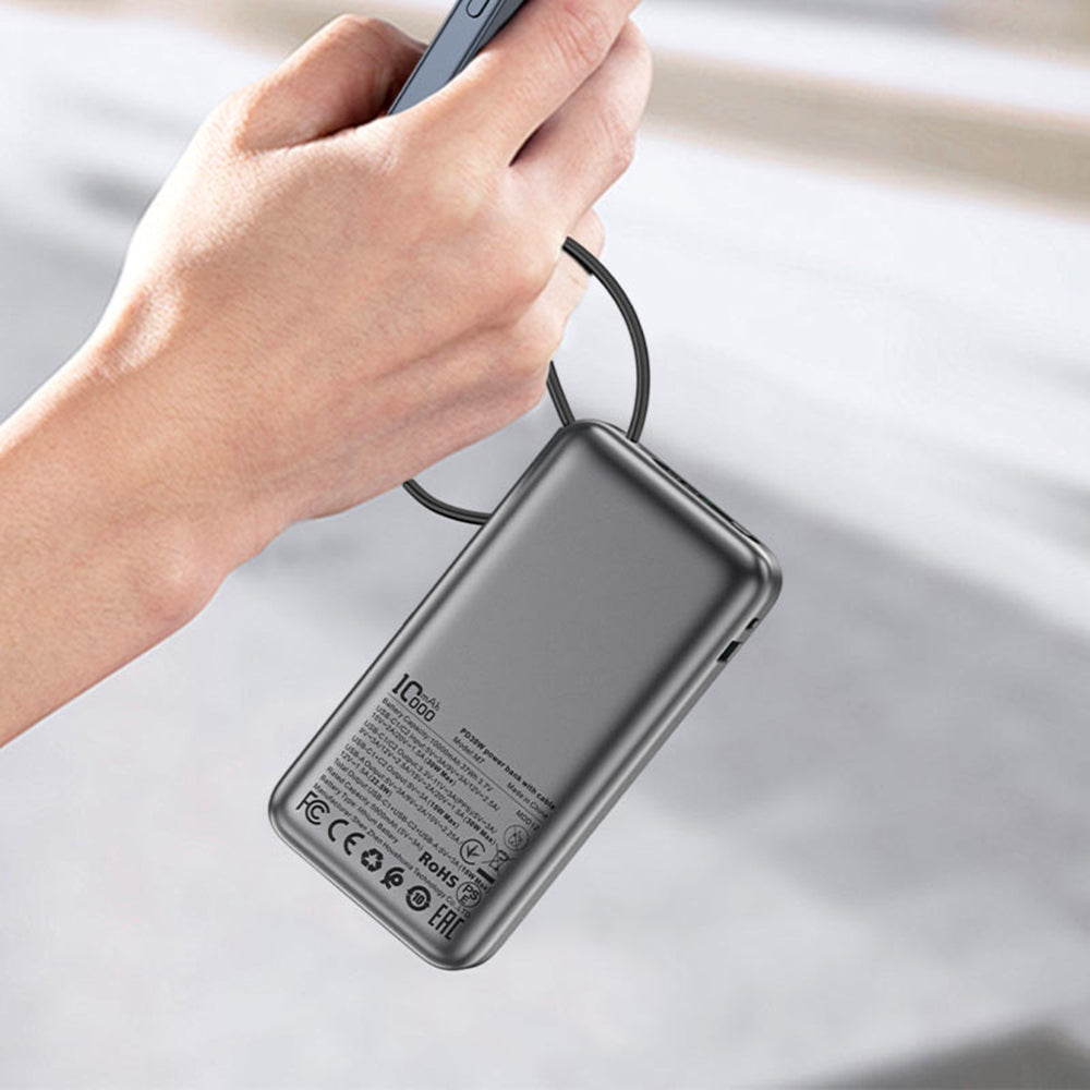 Vanjska baterija Acefast M7, 10000mAh, 30W, QC + PD, 1 x USB-A - 2 x USB-C, Crna