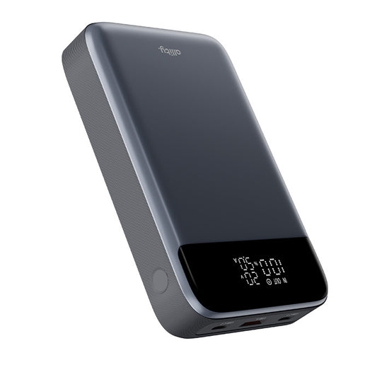 Vanjska baterija Allity. APB-200 PocketPower, 19200mAh, 130W, QC + PD, 1 x USB-A - 2 x USB-C, Siva