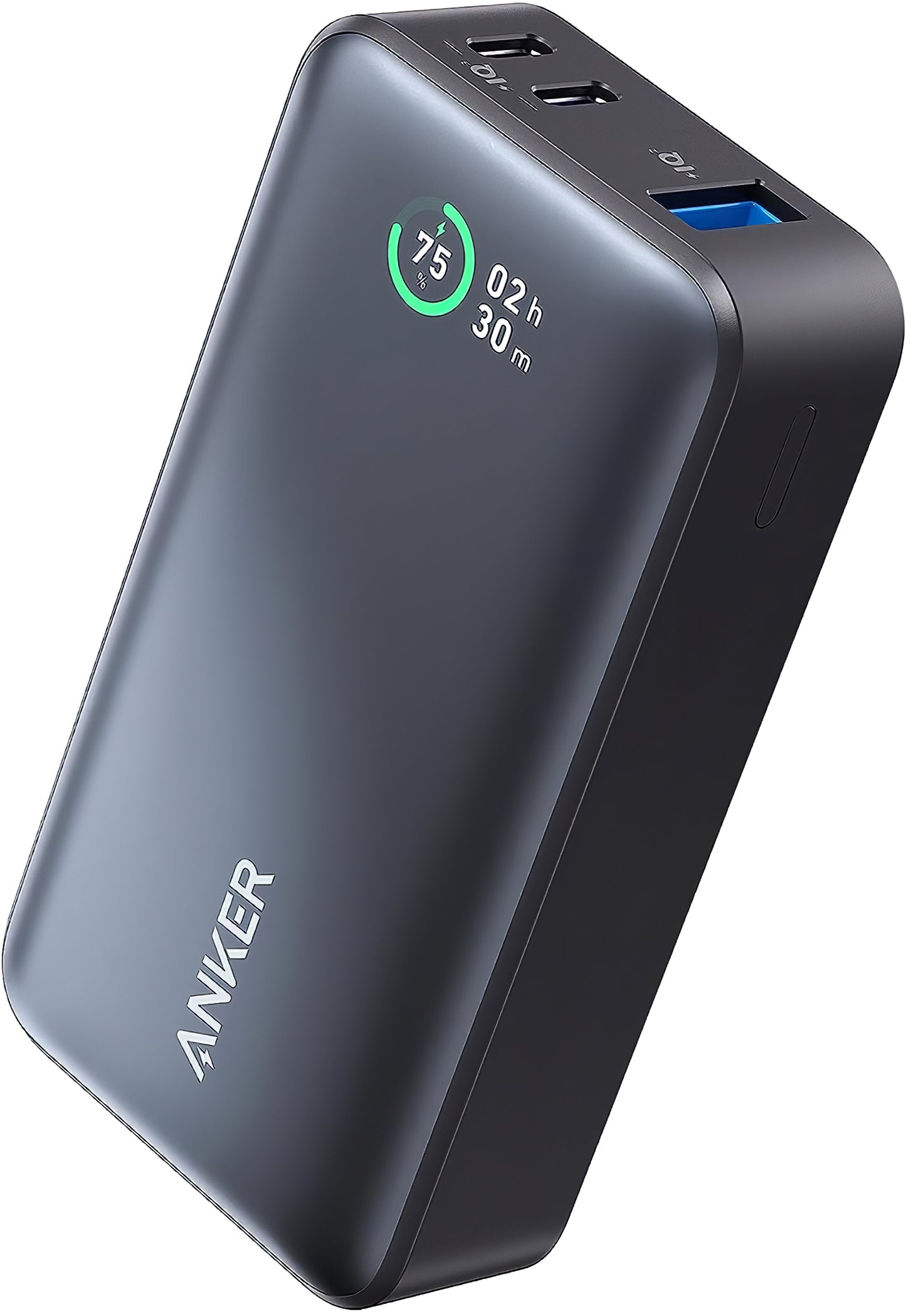 Vanjska baterija Anker 533, 10000mAh, 30W, QC + PD, 1 x USB-A - 2 x USB-C, Crna A1256G12