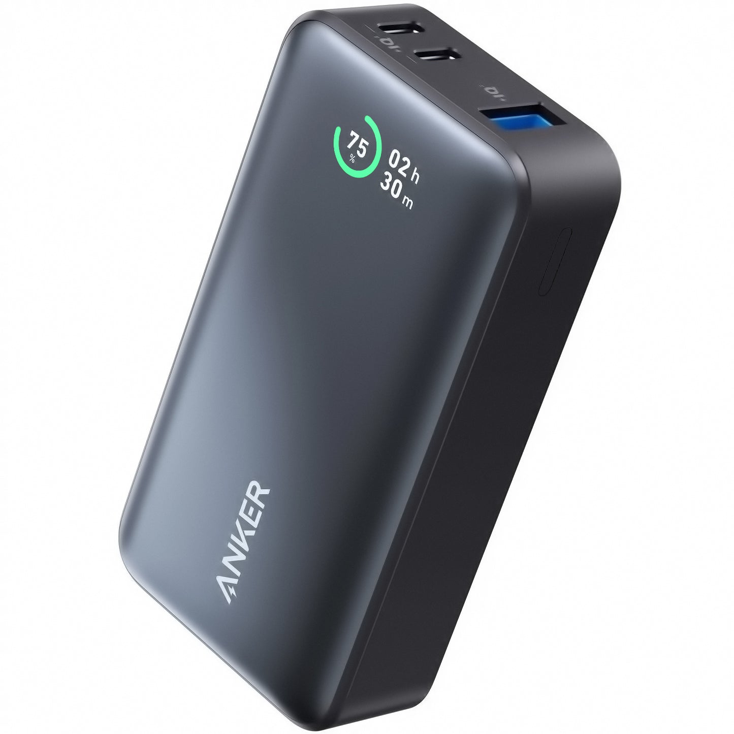 Vanjska baterija Anker 533, 10000mAh, 30W, QC + PD, 1 x USB-A - 2 x USB-C, Crna A1256G11