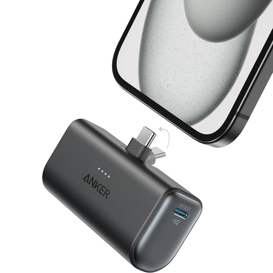 Vanjska baterija Anker Nano, 5000mAh, 22.5W, PD, 2 x USB-C, Crna A1653H11