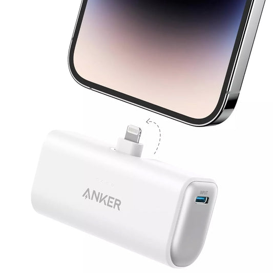 Vanjska baterija Anker Nano, 5000mAh, 12W, 1 x Lightning, Bijela A1645G21