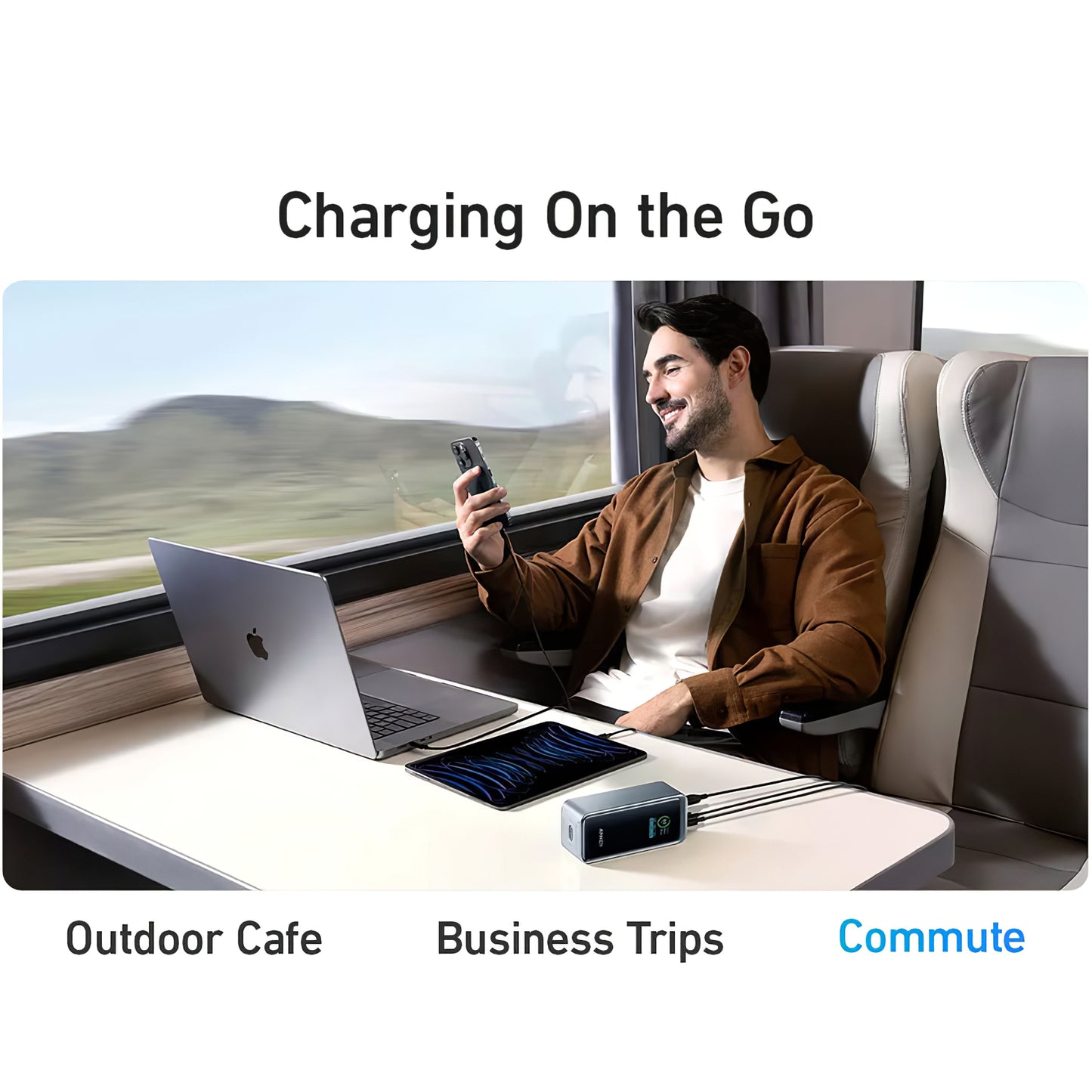 Vanjska baterija Anker Prime, 20000mAh, 200W, QC + PD, 1 x USB-A - 2 x USB-C, Crna A1336011