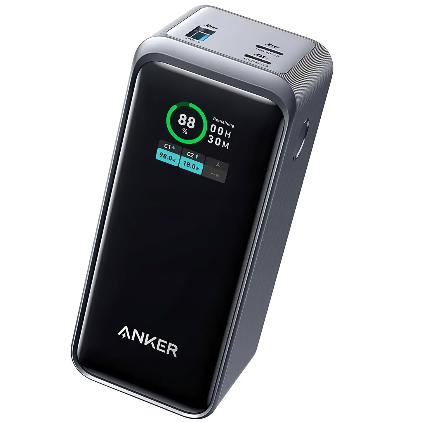 Vanjska baterija Anker Prime, 20000mAh, 200W, QC + PD, 1 x USB-A - 2 x USB-C, Crna A1336011