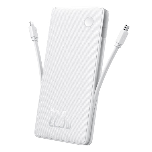Vanjska baterija Baseus Airpow Lite, 10000mAh, 22.5W, QC + PD, 1 x Lightning - 1 x USB-A - 2 x USB-C, Bijela P10067501213-00