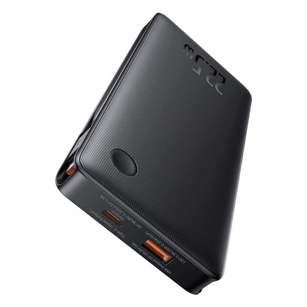 Vanjska baterija Baseus Airpow Lite, 10000mAh, 22.5W, QC + PD, 1 x Lightning - 1 x USB-A - 2 x USB-C, Crna P10067501123-00