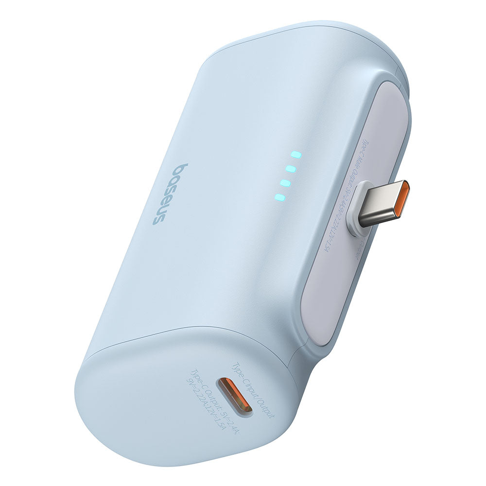 Vanjska baterija Baseus Compact, 5000mAh, 20W, PD, 2 x USB-C, Plava P10068306313-00