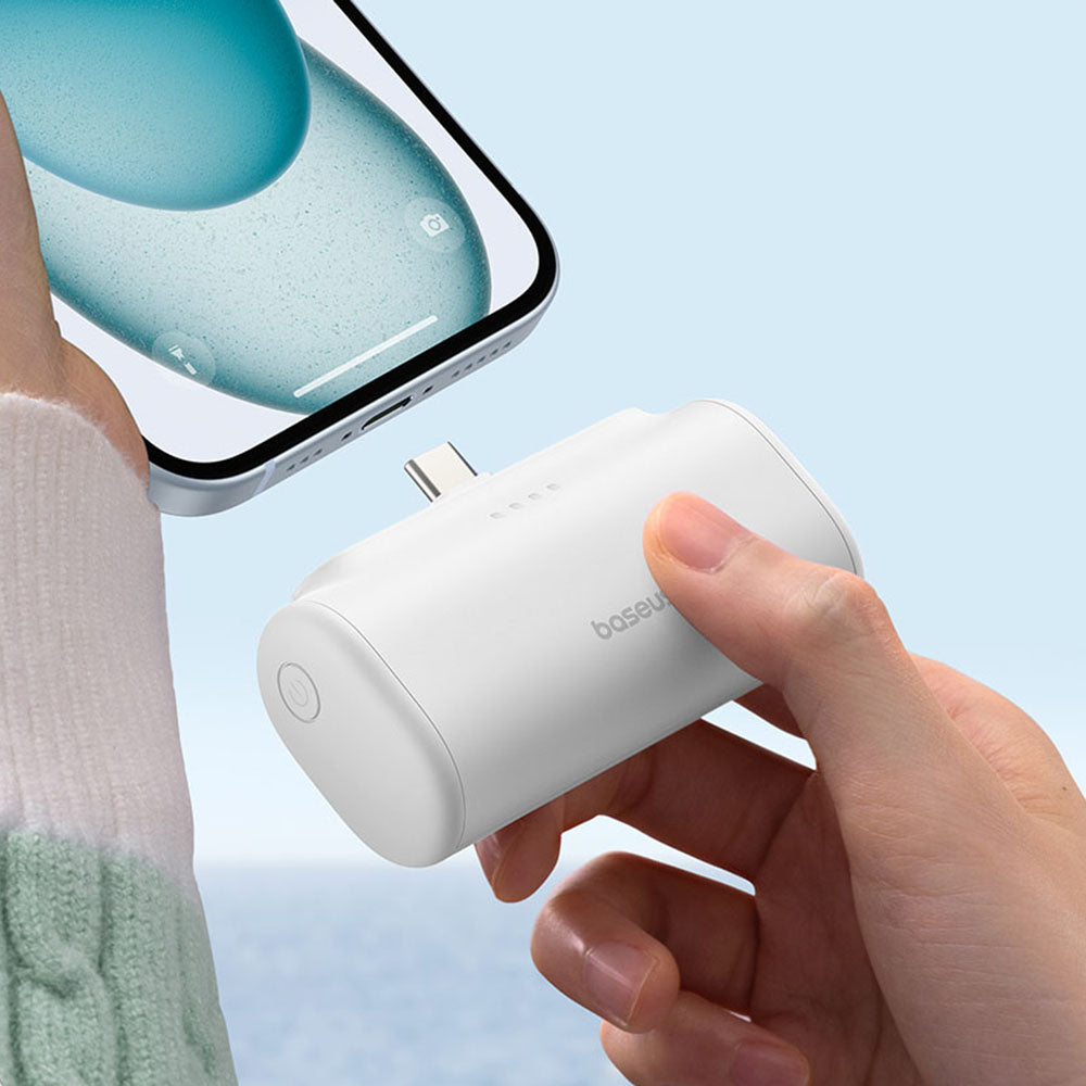 Vanjska baterija Baseus Compact, 5000mAh, 20W, PD, 2 x USB-C, Roza P10068306413-00