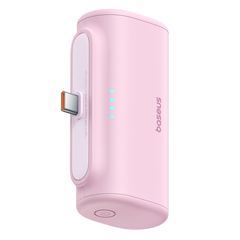 Vanjska baterija Baseus Compact, 5000mAh, 20W, PD, 2 x USB-C, Roza P10068306413-00