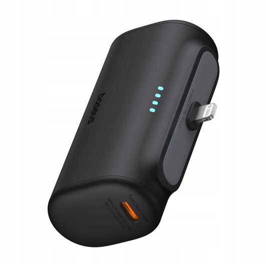 Vanjska baterija Baseus Compact, 5000mAh, 20W, PD, 1 x Lightning - 1 x USB-C, Crna P10068307113-00