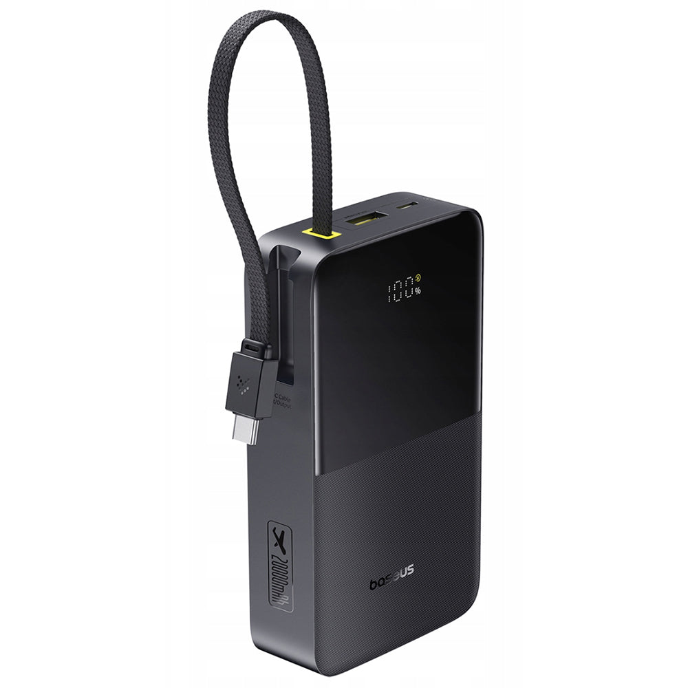 Vanjska baterija Baseus EnerFill Bipow2 Pro, 20000mAh, 22.5W, QC + PD, 1 x USB-A - 2 x USB-C, Crna E0027701