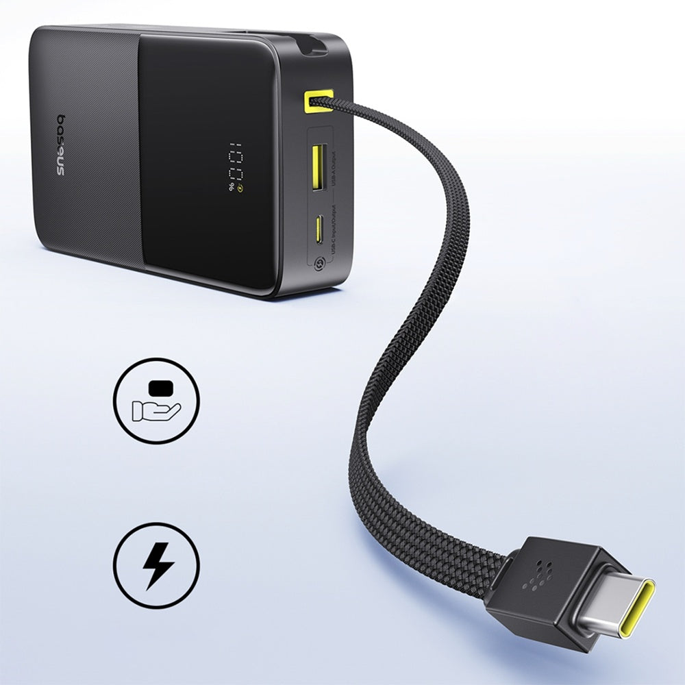 Vanjska baterija Baseus EnerFill Bipow2 Pro, 20000mAh, 22.5W, QC + PD, 1 x USB-A - 2 x USB-C, Crna E0027701