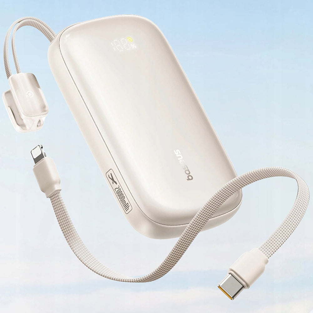 Vanjska baterija Baseus EnerFill FC21 Qpow 3 Ultra, 10000mAh, 22.5W, QC + PD, 1 x USB-A - 1 x USB-C, Bež E0027L01