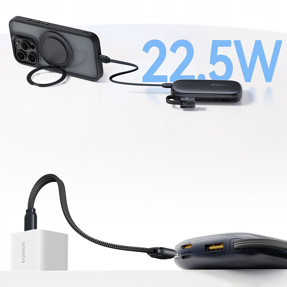 Vanjska baterija Baseus EnerFill FC21 Qpow 3 Ultra, 10000mAh, 22.5W, QC + PD, 1 x USB-A - 1 x USB-C, Bež E0027L01
