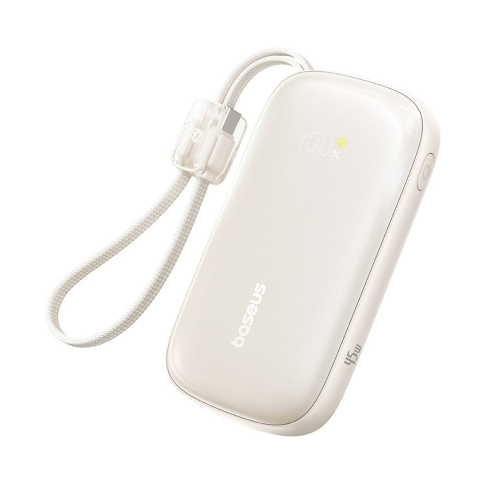 Vanjska baterija Baseus EnerFill FC21 Qpow 3 Ultra, 10000mAh, 45W, QC + PD, 1 x USB-A - 1 x USB-C, Bež E0027Q01