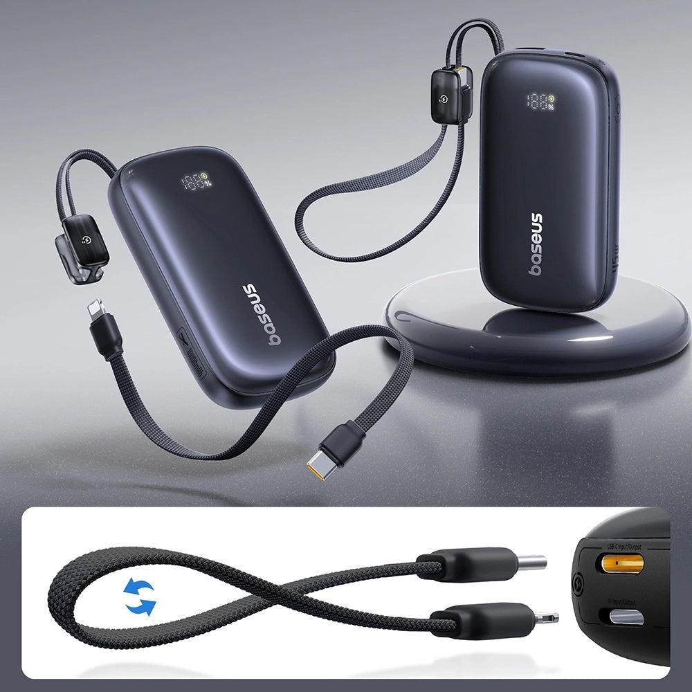 Vanjska baterija Baseus EnerFill FC21 Qpow 3 Ultra, 10000mAh, 45W, QC + PD, 1 x USB-A - 1 x USB-C, Crna E0027Q00