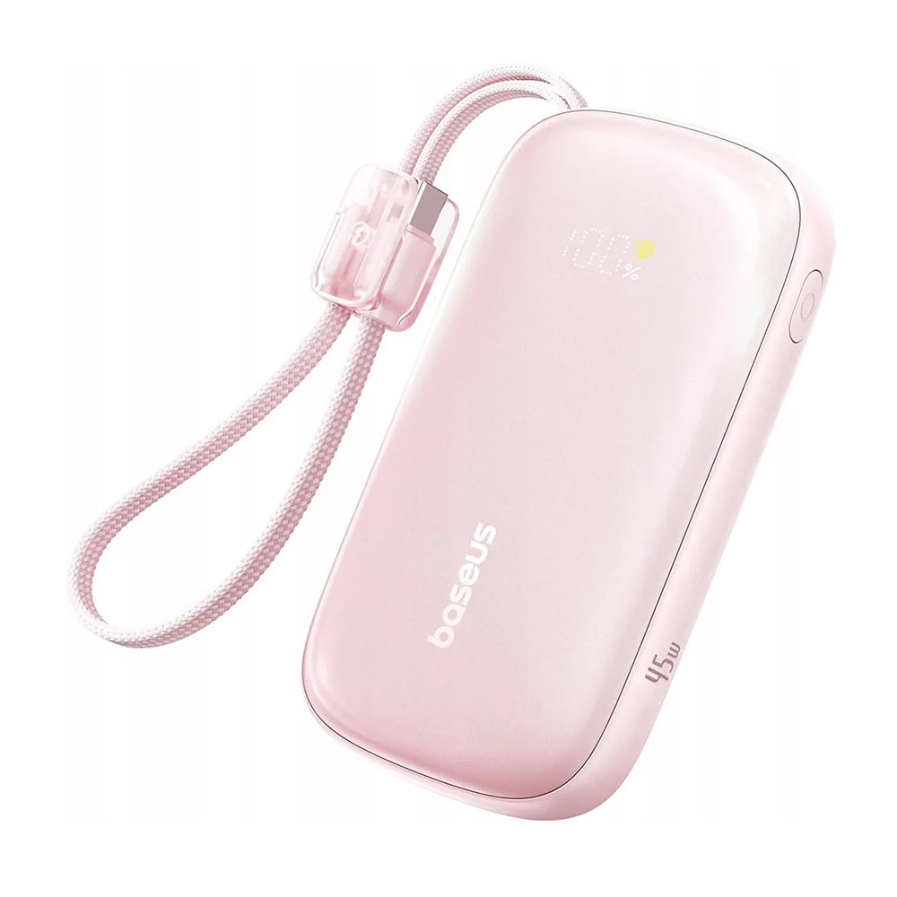 Vanjska baterija Baseus EnerFill FC21 Qpow 3 Ultra, 10000mAh, 45W, QC + PD, 1 x USB-A - 1 x USB-C, Roza E0027Q02
