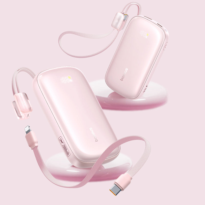 Vanjska baterija Baseus EnerFill FC21 Qpow 3 Ultra, 10000mAh, 45W, QC + PD, 1 x USB-A - 1 x USB-C, Roza E0027Q02