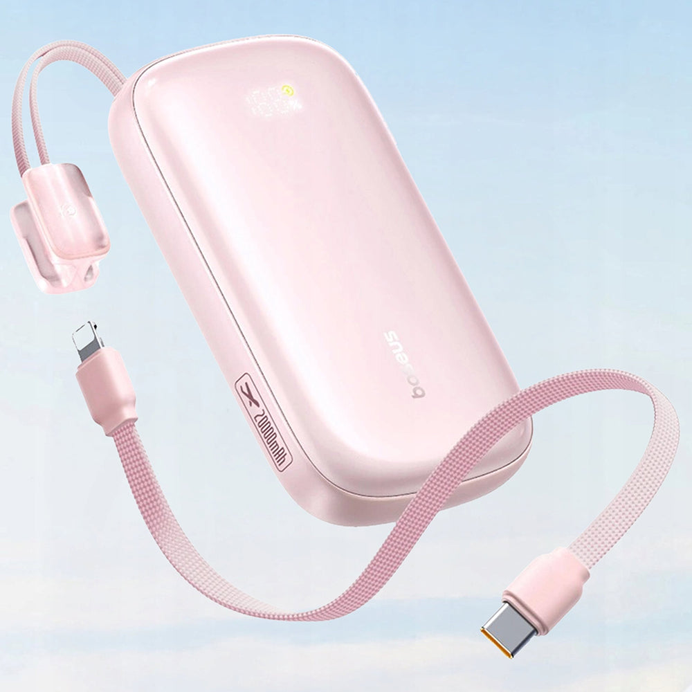 Vanjska baterija Baseus EnerFill FC21 Qpow 3 Ultra, 10000mAh, 45W, QC + PD, 1 x USB-A - 1 x USB-C, Roza E0027Q02