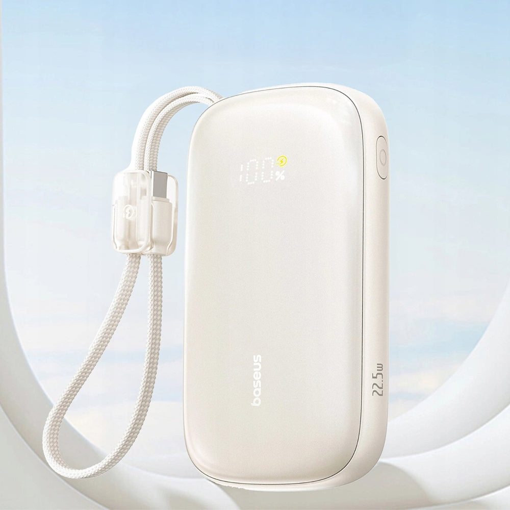 Vanjska baterija Baseus EnerFill FC21 Qpow 3 Ultra, 20000mAh, 22.5W, QC + PD, 1 x USB-A - 1 x USB-C, Bež E0027M01