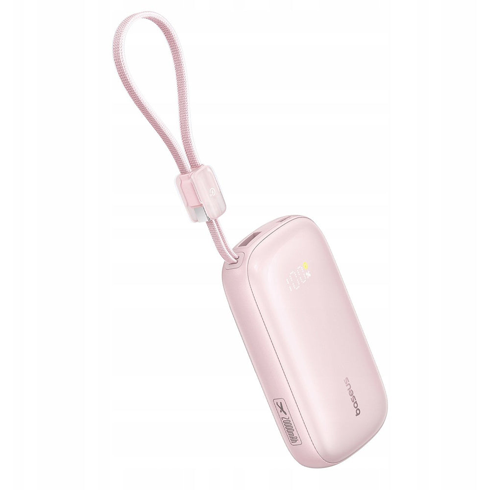 Vanjska baterija Baseus EnerFill FC21 Qpow 3 Ultra, 20000mAh, 22.5W, QC + PD, 1 x USB-A - 1 x USB-C, Roza E0027M02