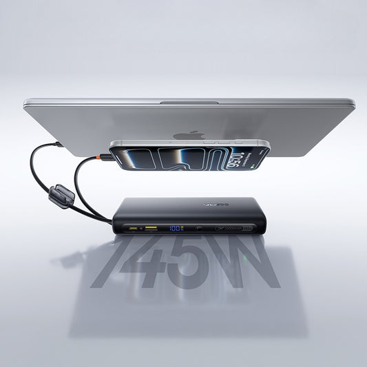 Vanjska baterija Baseus EnerFill FC41, 25000mAh, 145W, QC + PD, 1 x USB-A - 3 x USB-C, Crna E0028H03