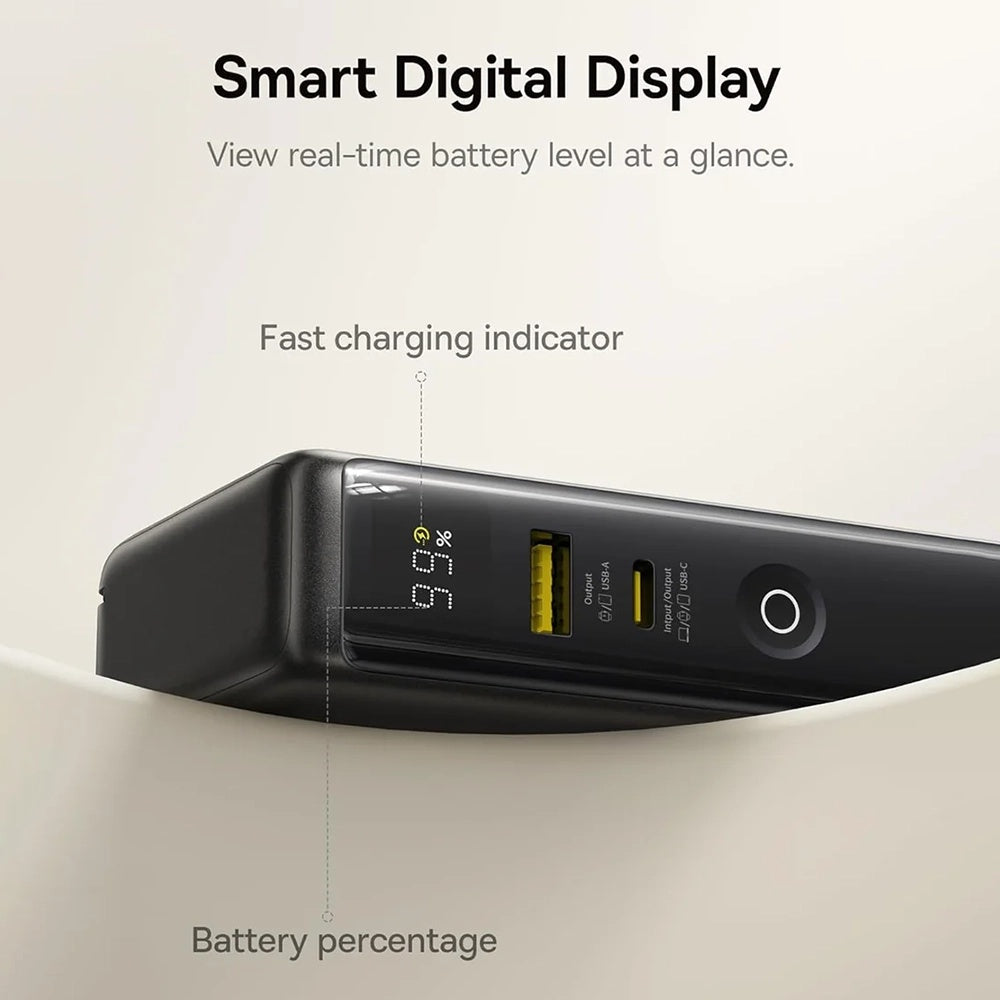 Vanjska baterija Baseus Nomos NT11 Omni US, 10000mAh, 67W, QC + PD, 1 x USB-A - 2 x USB-C, Crna P10078807123-00