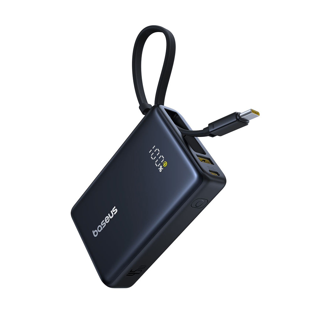 Vanjska baterija Baseus PicoGo, 10000mAh, 45W, QC + PD, 1 x USB-A - 2 x USB-C, Crna P10076803123-00