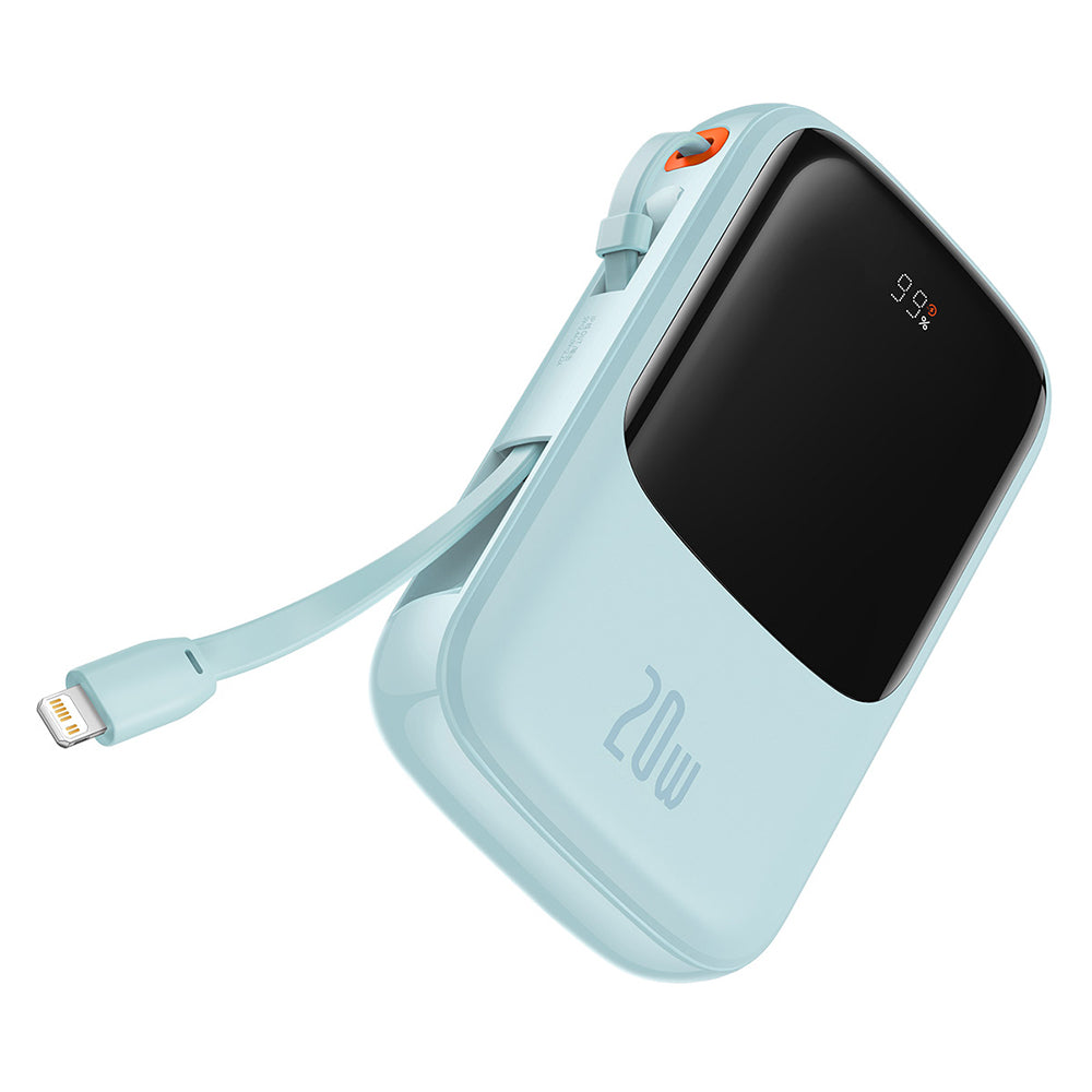 Vanjska baterija Baseus Qpow Pro, 20000mAh, 20W, QC + PD, 1 x Lightning - 1 x USB-A - 1 x USB-C, Plava PPQD030003