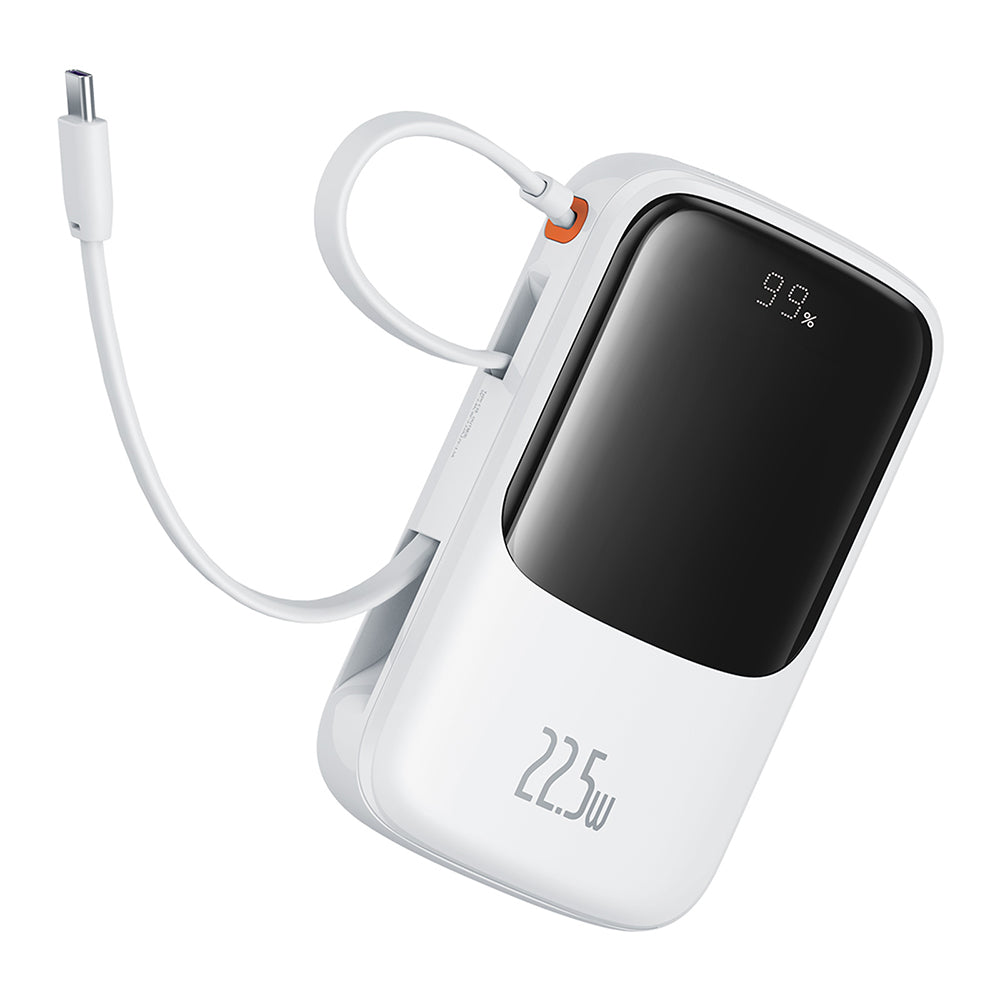 Vanjska baterija Baseus Qpow Pro+, 10000mAh, 22.5W, QC + PD, 1 x USB-A - 2 x USB-C, Bijela P10067101213-00