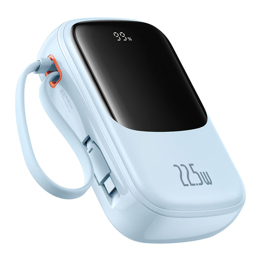 Vanjska baterija Baseus Qpow Pro+, 20000mAh, 22.5W, QC + PD, 1 x USB-A - 2 x USB-C, Plava P10067103313-00