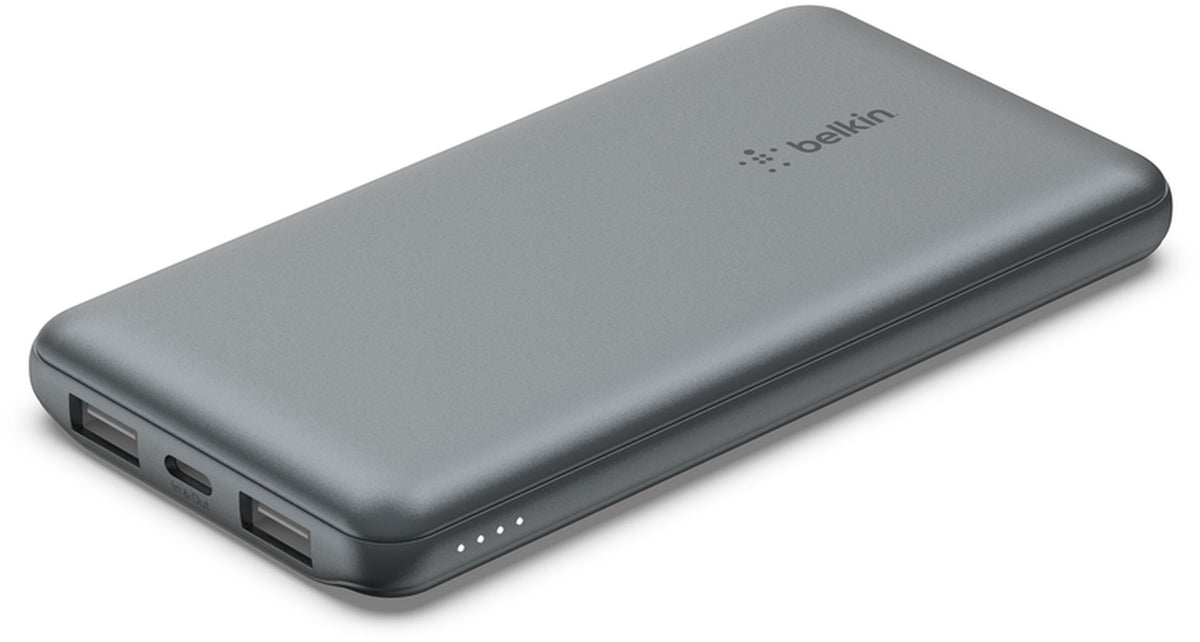 Vanjska baterija Belkin BoostCharge, 10000mAh, 15W, 1 x USB-C - 2 x USB-A, Siva BPB011btGY