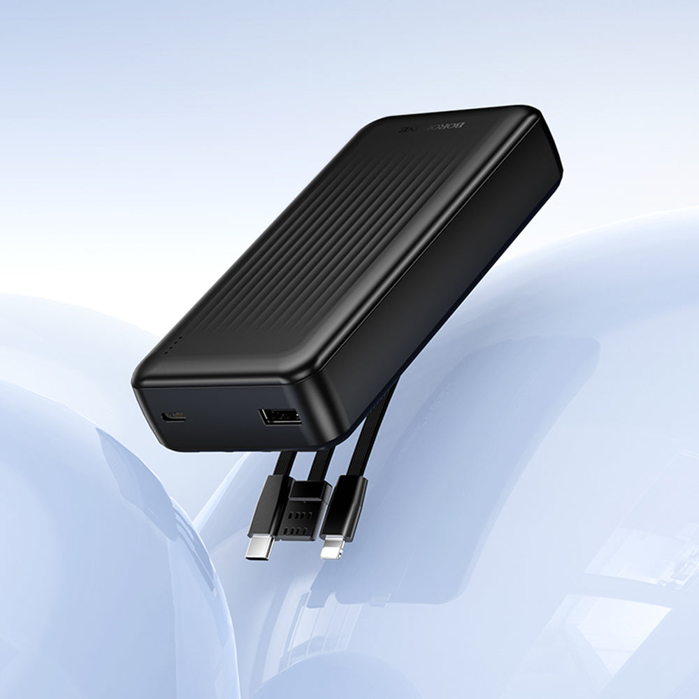Vanjska baterija Borofone BJ79 Clever, 20000mAh, 10W, 1 x Lightning - 1 x USB-A - 1 x USB-C, Crna