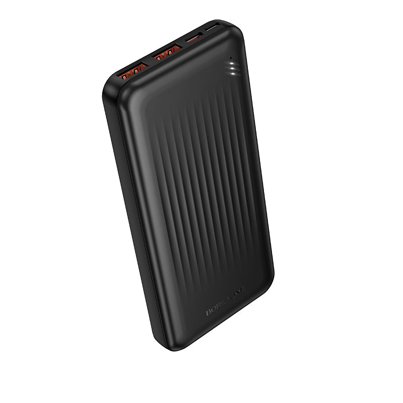 Vanjska baterija Borofone BJ80A Clever, 10000mAh, 22.5W, QC + PD, 1 x USB-C - 2 x USB-A, Crna