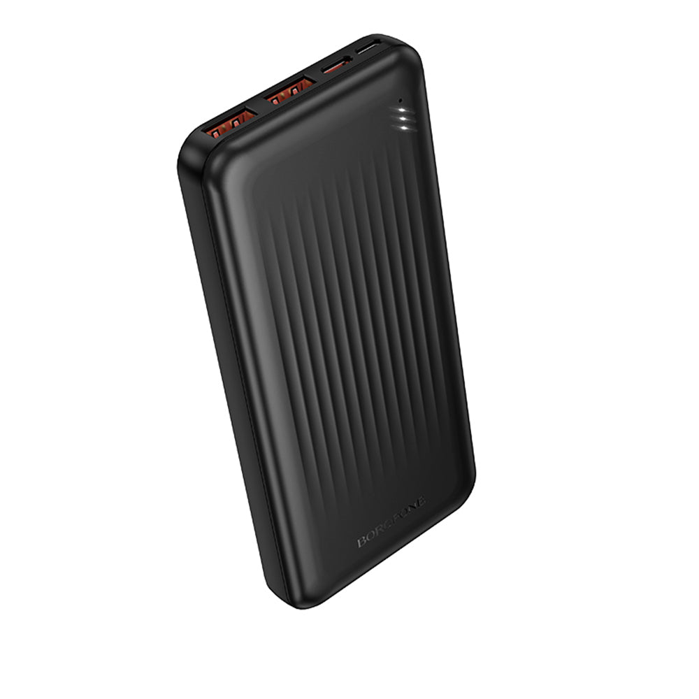 Vanjska baterija Borofone BJ80A Clever, 10000mAh, 22.5W, QC + PD, 1 x USB-C - 2 x USB-A, Crna