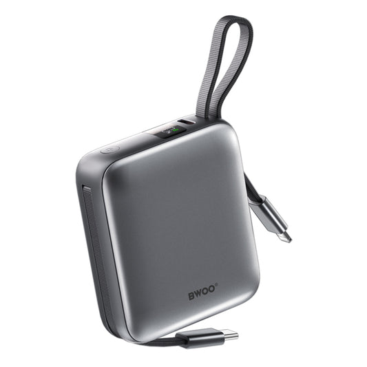 Vanjska baterija BWOO BO-P74, 10000mAh, 22.5W, PD, 1 x Lightning - 2 x USB-C, Crna