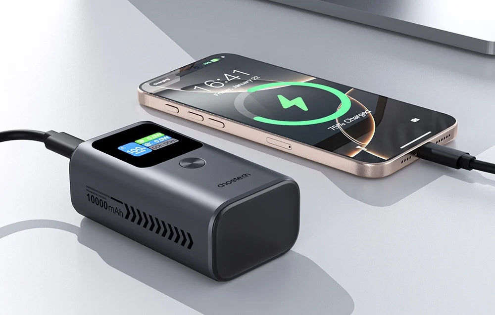 Vanjska baterija Choetech B701, 10000mAh, 30W, QC + PD, 1 x USB-A - 2 x USB-C, Crna