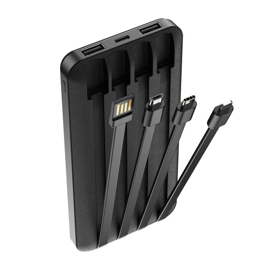 Vanjska baterija Forever TB-411, 10000mAh, 10W, 1 x Lightning - 1 x microUSB - 1 x USB-C - 2 x USB-A, Crna