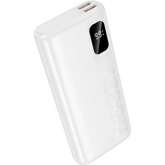 Vanjska baterija HOCO J158 Pro Runner, 10000mAh, 22.5W, QC + PD, 1 x USB-C - 2 x USB-A, Bijela