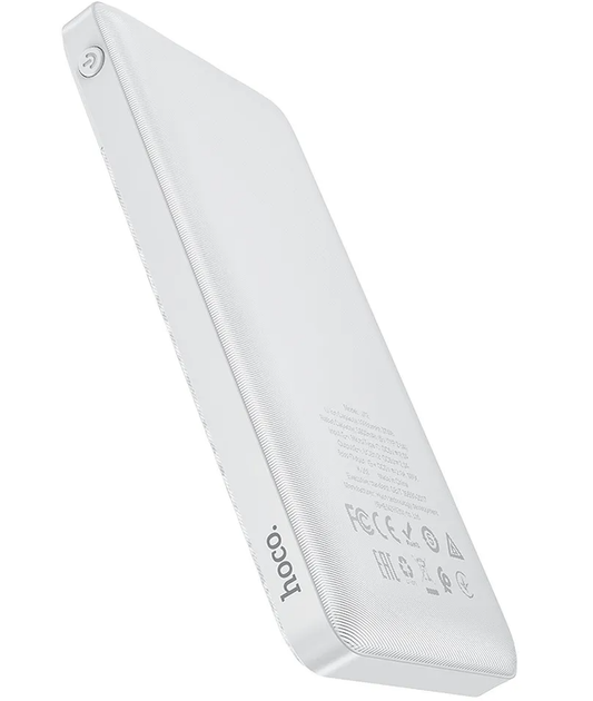Vanjska baterija HOCO J72, 10000mAh, 10W, 2 x USB-A, Bijela