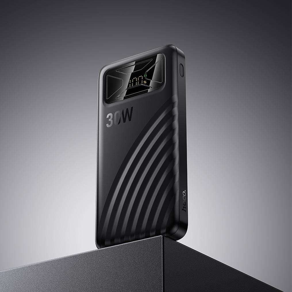 Vanjska baterija HOCO Q42, 10000 mAh, 30 W, QC + PD, 1 x USB-A - 1 x USB-C, crna