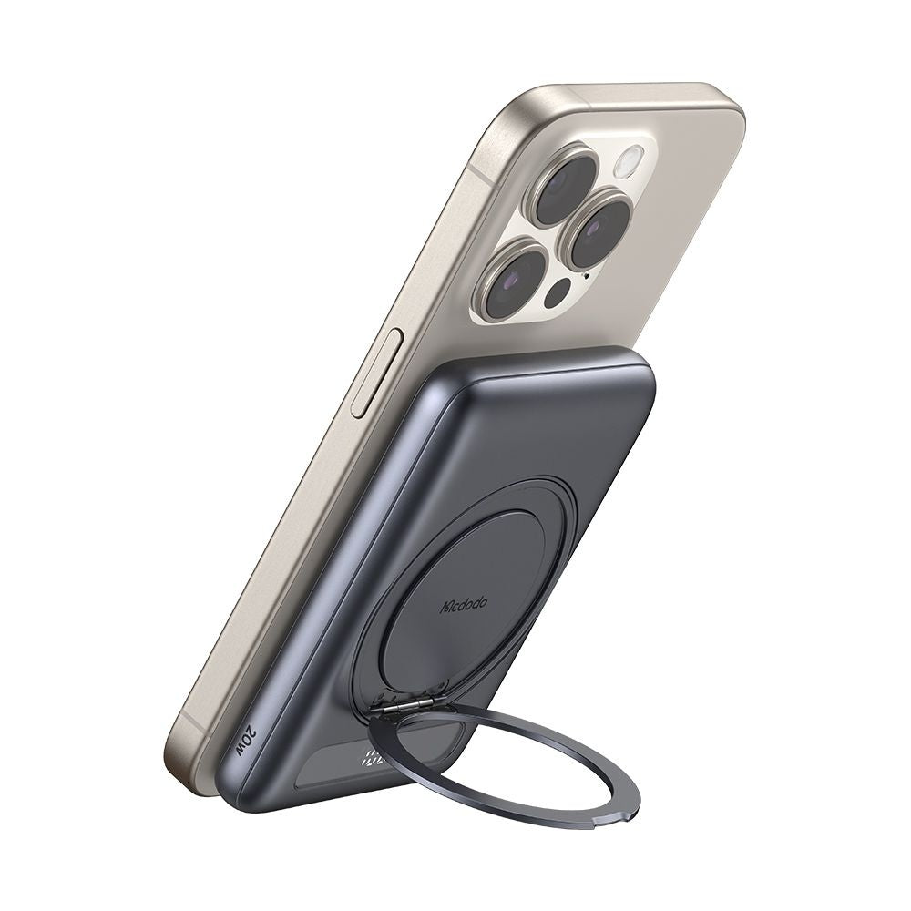 Vanjska bežična baterija McDodo MC-8361 Meta, 5000mAh, 20W, PD + FQI, 1 x QI - 1 x USB-C, Siva